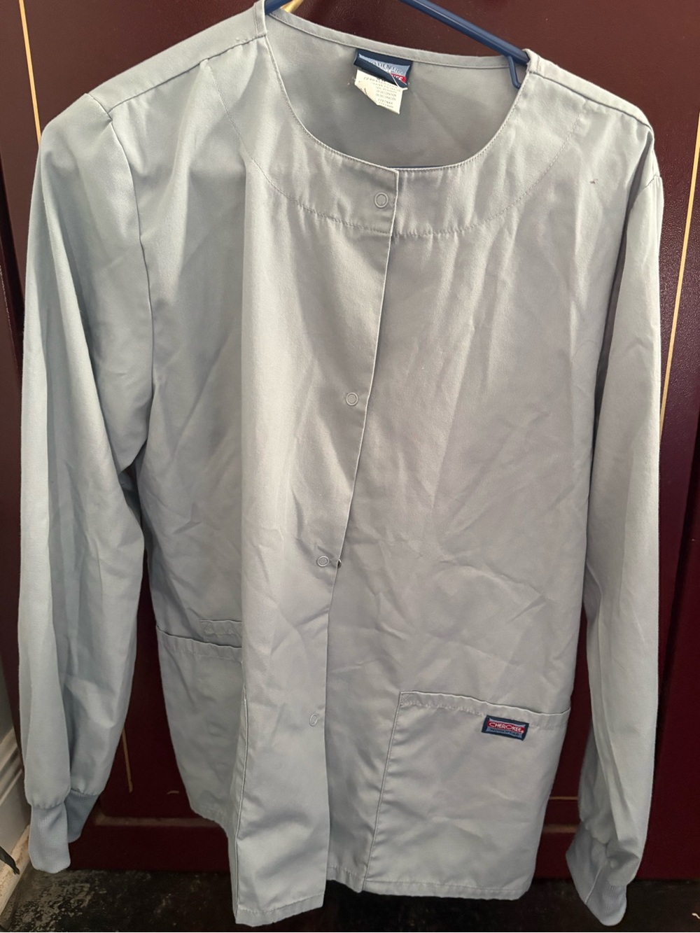 Women’s Light Gray Scrub Jacket by Cherokee